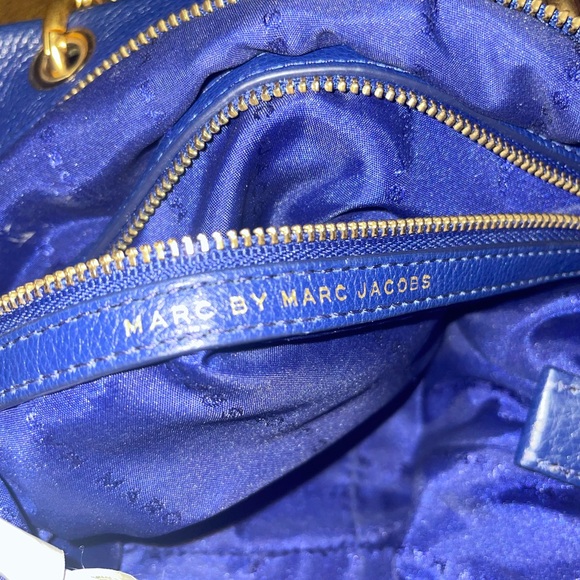 ❤️SOLD❤️ Marc by Marc jacobs Blue pebbled leather hobo style handbag Crossbody - Picture 7 of 12